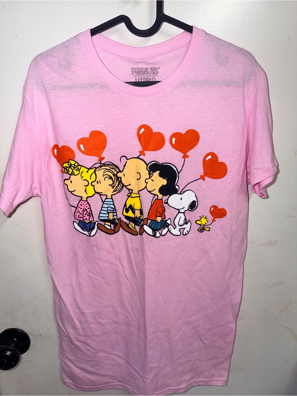 Peanuts Hybrid graphic tee Graphic Short Sleeve Tee Pink Size Small